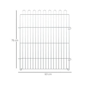Recinto per cuccioli 8 pannelli, box gioco 63x76 cm, sicuro e stabile
