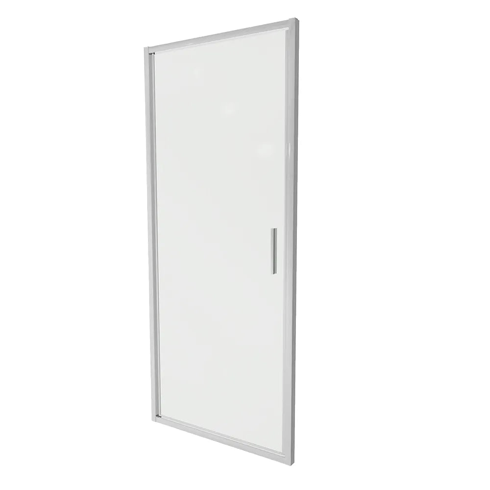 Porta doccia 80cm con apertura a battente profili slim cromati vetro 6mm anticalcare trasparente h190 | Portofino