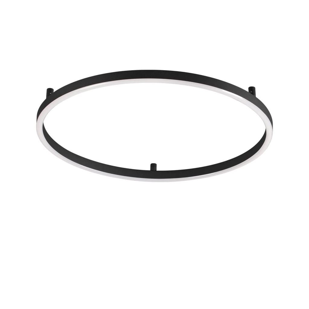 Plafoniera Oracle Led 53W Luce Calda 3000K Nero Ideal Lux