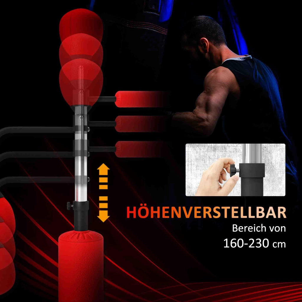 Supporto Regolabile per Sacco da Boxe ¨C Xylo ¨C 160-230 cm Rosso