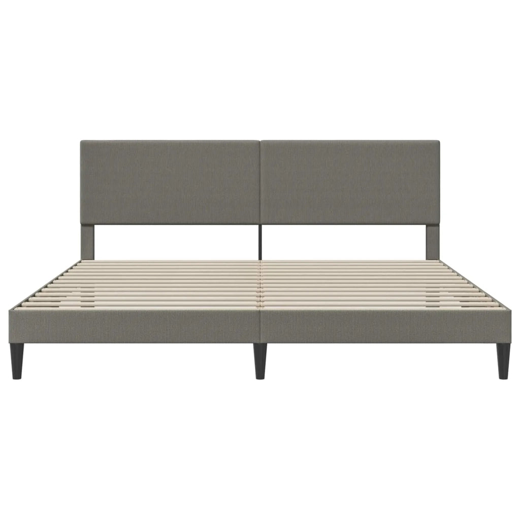 Letto matrimoniale | Letto per adulti | Struttura del letto Grigio Chiaro 200 x 200 cm Tessuto in Cords
