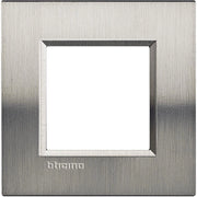 Living Light - Placca quadra 2P Acciaio spazzolato - LNA4802ACS