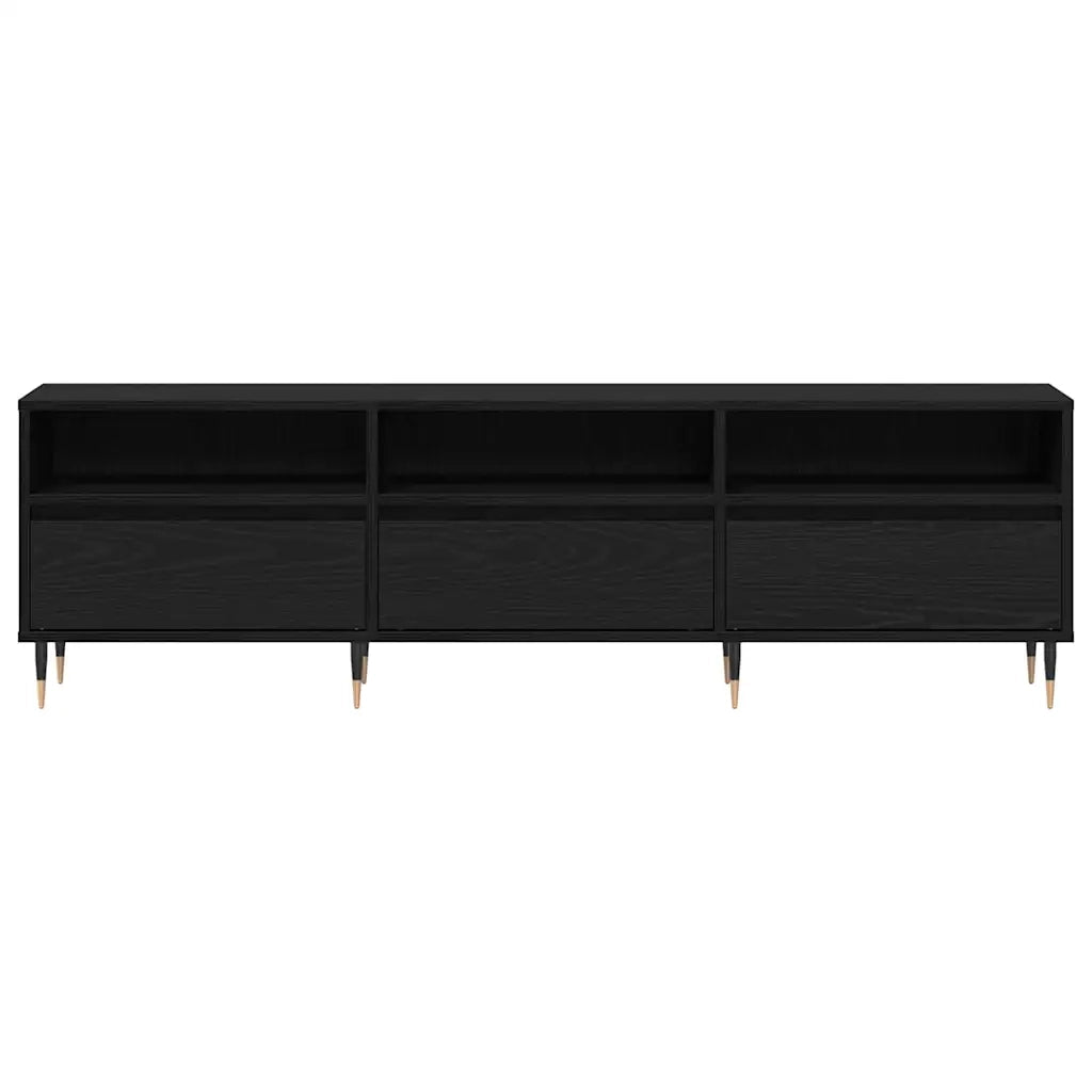 Mobile TV | Armadietto TV | Mobile Porta TV Rovere Nero 150 x 30 x 45 cm Legno multistrato