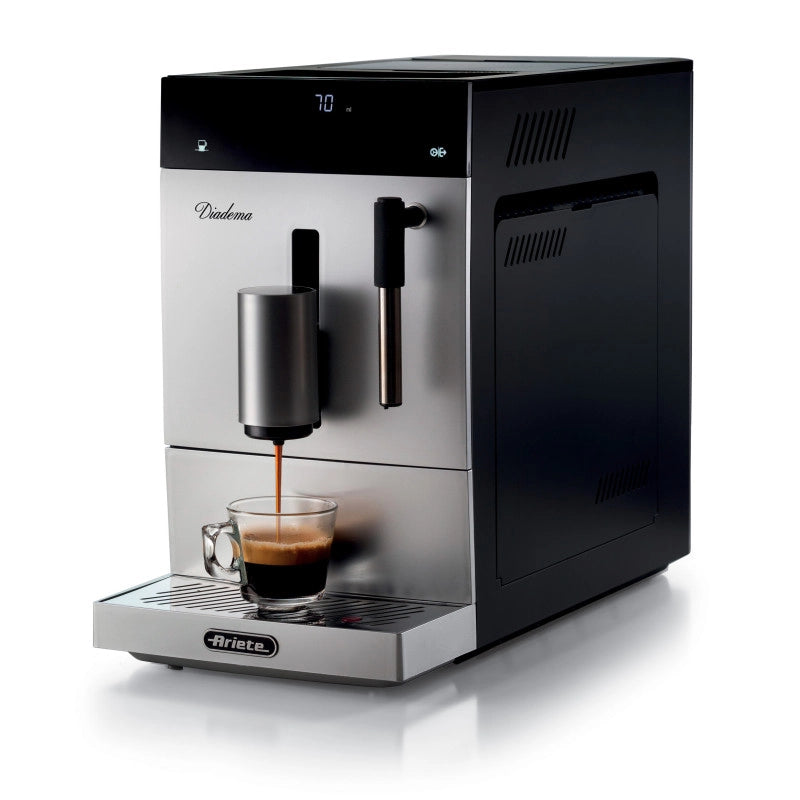 Macchina da caffè automatica 1350W 19 bar - dispositivo cappuccino - display LED - Silver