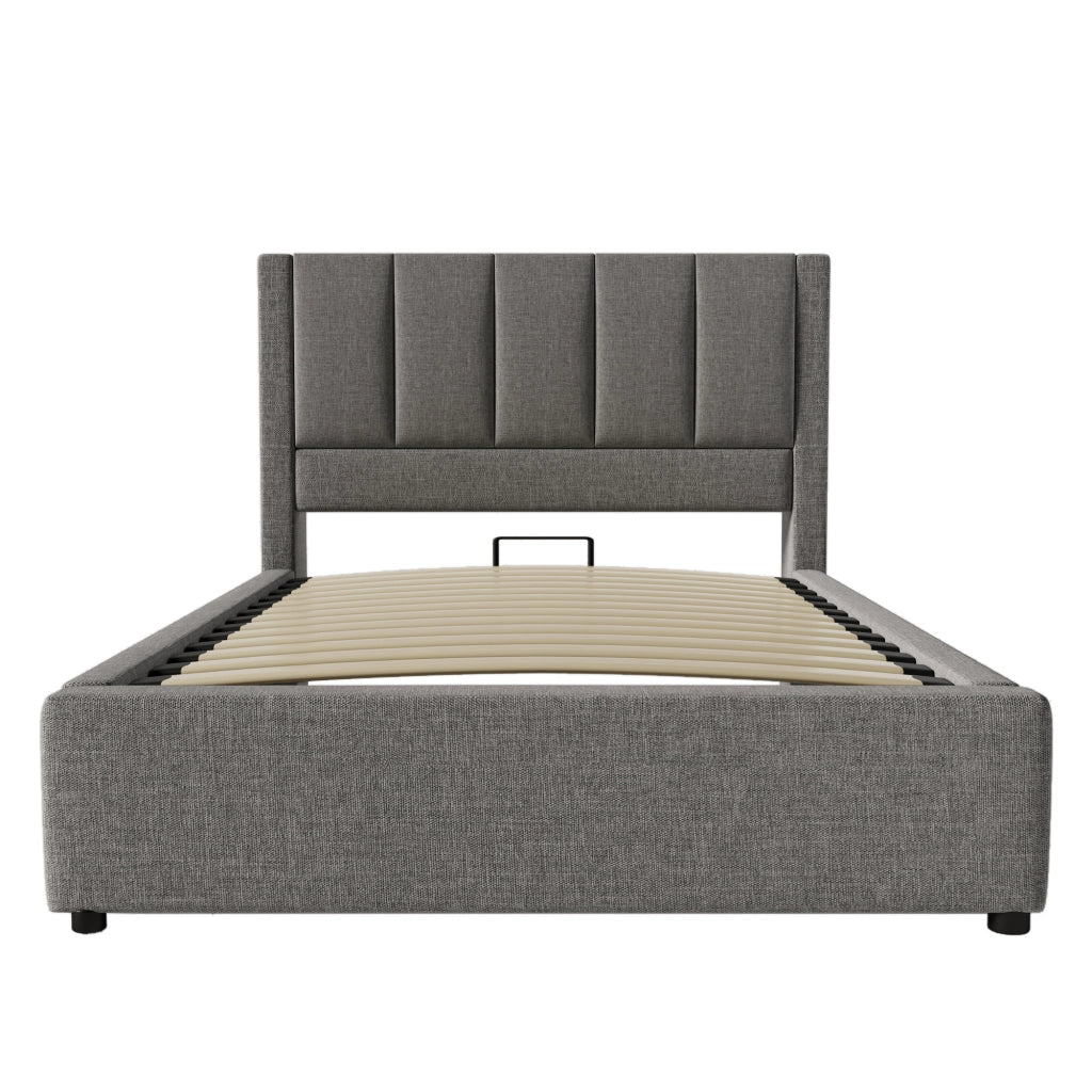 Letto singolo imbottito 90 x 200 cm con contenitore