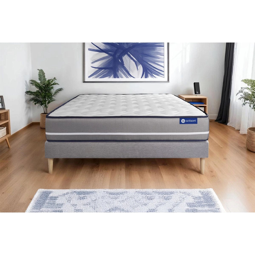 Kit rete e materasso Actilatex pur 130x210cm - Spessore : 20cm - Lattice e memory foam - rigido