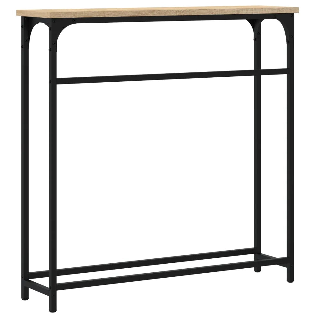 Table console Chêne Sonoma 75x19,5x75 cm Bois d'ingénierie