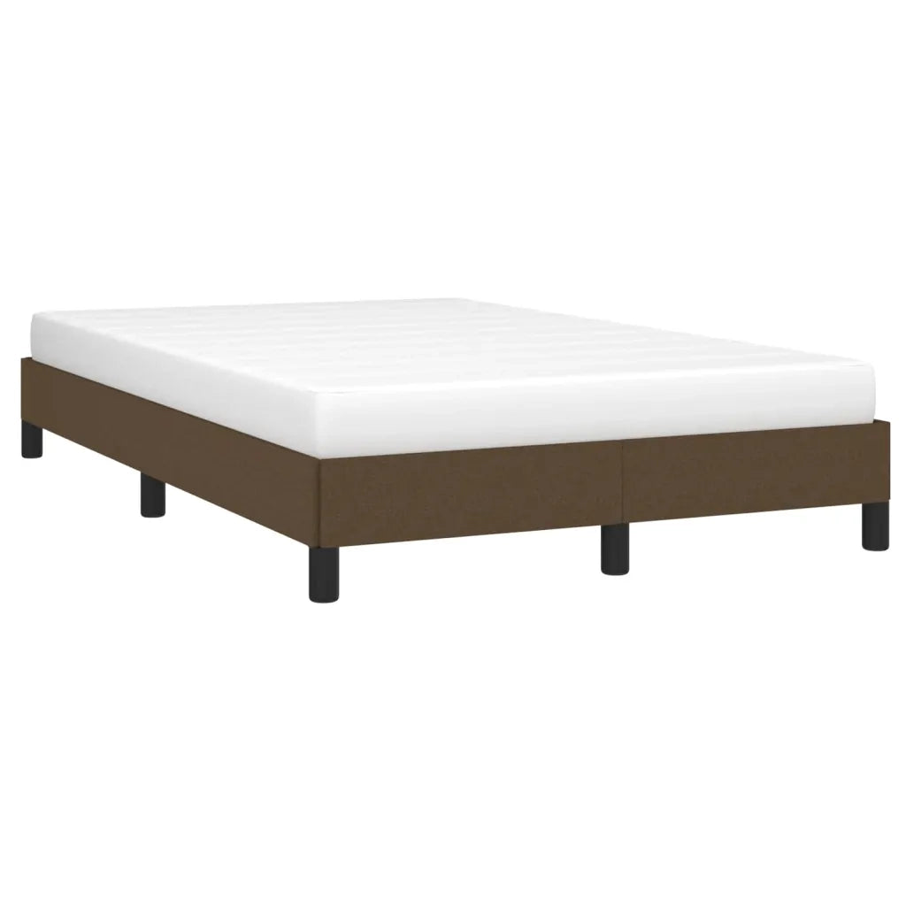 Letto matrimoniale | Letto per adulti | Giroletto senza Materasso Marrone Scuro 120x200 cm Tessuto