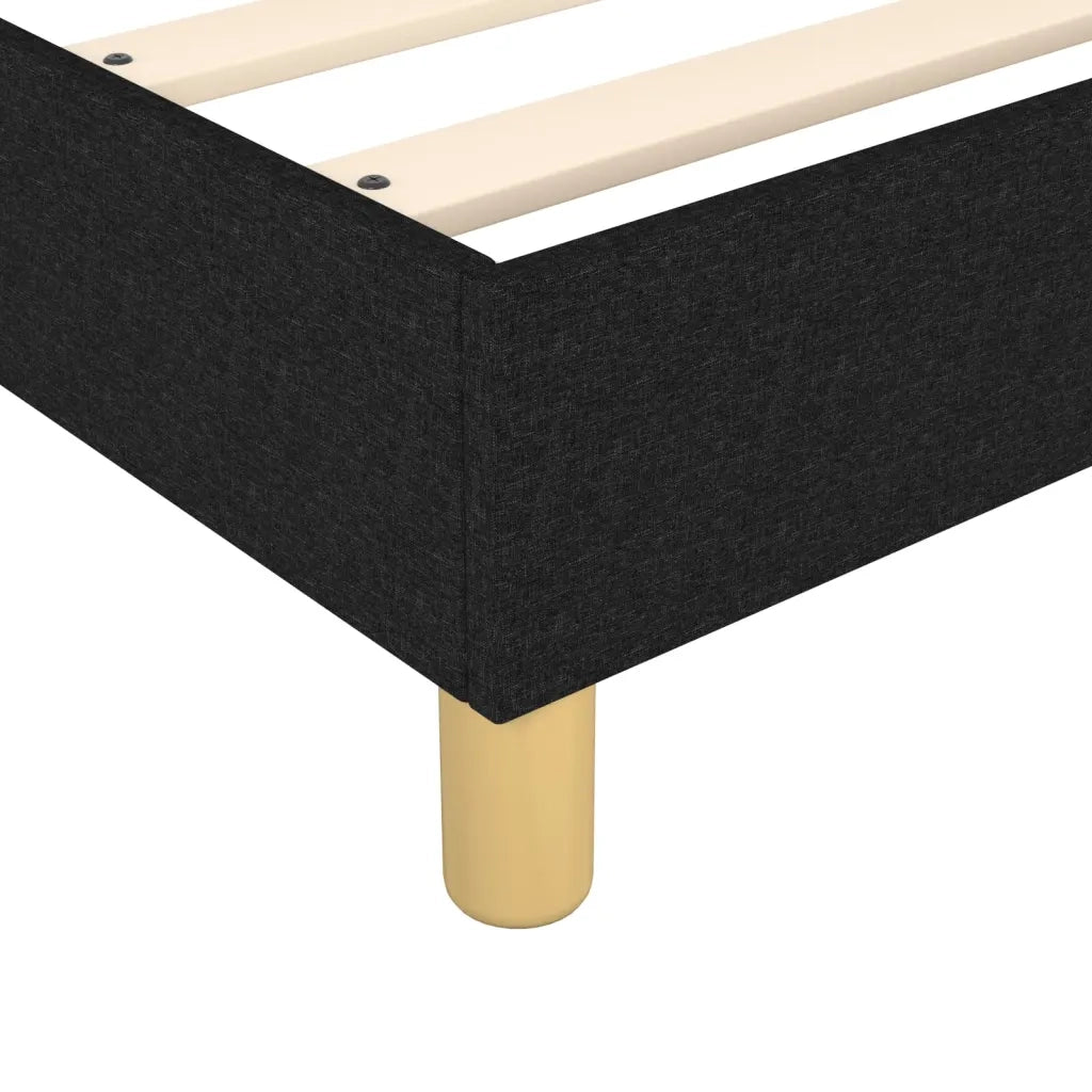 Giroletto a Molle con Materasso Nero 140x190 cm in Tessuto 3144516