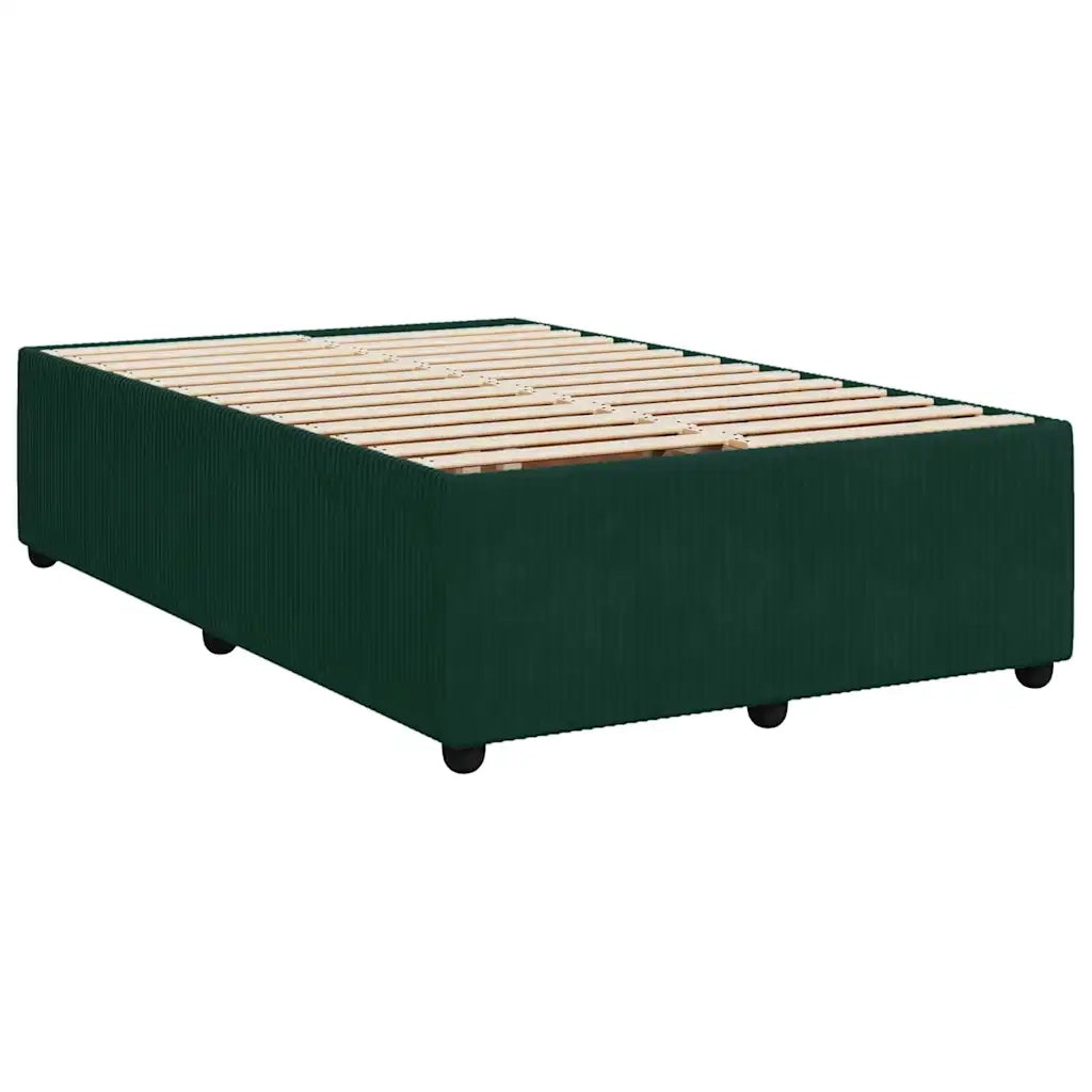 Giroletto a Molle con Materasso Verde Scuro 120x190 cm Velluto 3294589