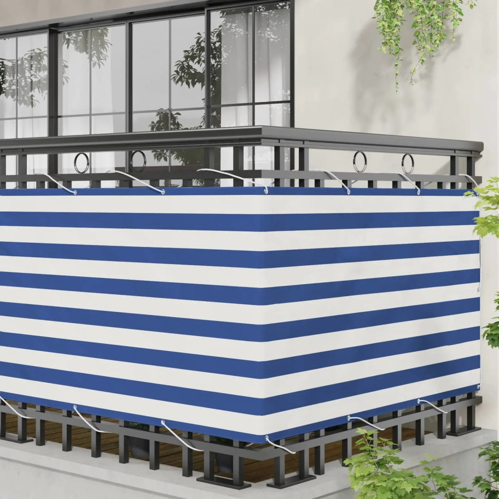 Schermo da balcone | Paravento da Balcone Blu e Bianco 90 x 200 cm