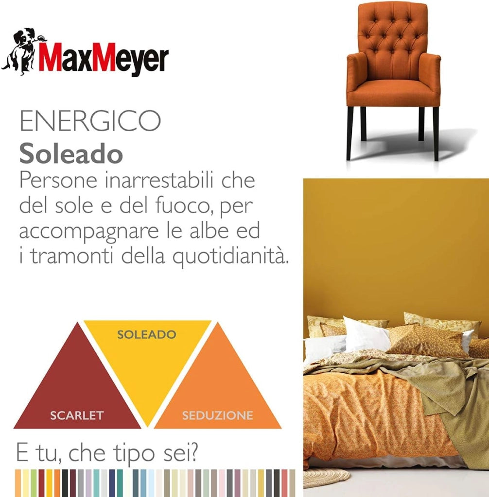 Idropittura Colorata Superlavabile per Interni HomeColor, Colore Soleado, 0.75L