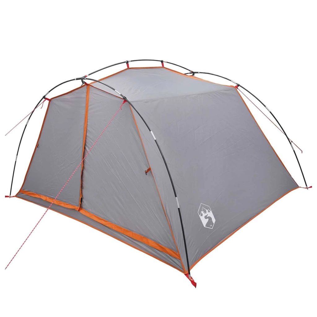 Tenda a tunnel 4 persona Grigio e arancione 42018567