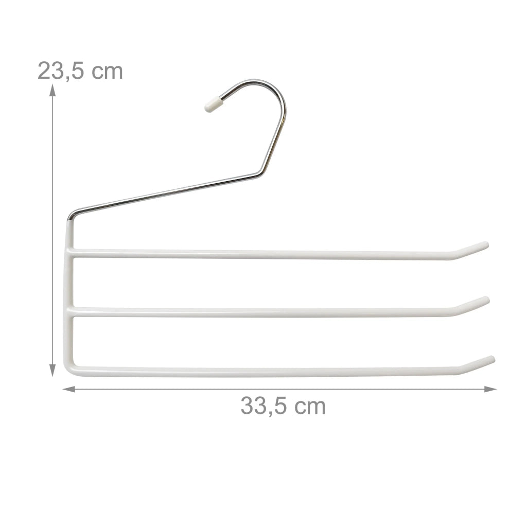 Set di 5 grucce multiple pratiche salva-spazio 23,5 x 33,5 x 0,5 cm in metallo nero 13_0017965