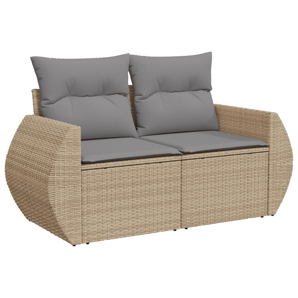 Set Divano da Giardino 8 pz con Cuscini Beige Misto Polyrattan 3265070