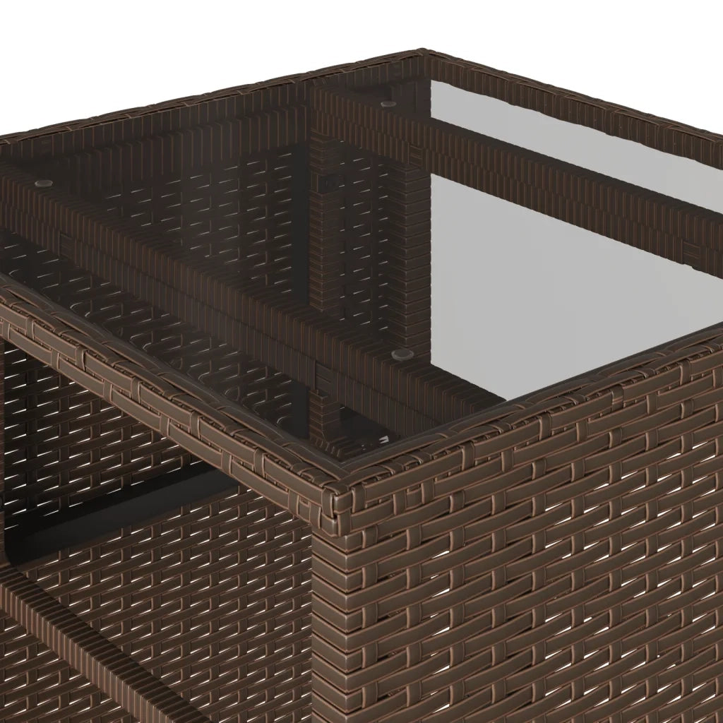 Set Bistrò 3 pz con Cuscini Marrone in Polyrattan 4003870