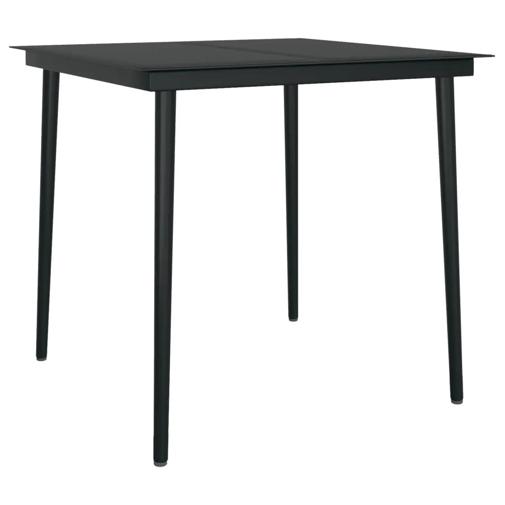 Set da Pranzo da Giardino 5 pz | Set Salotto da Giardino Nero