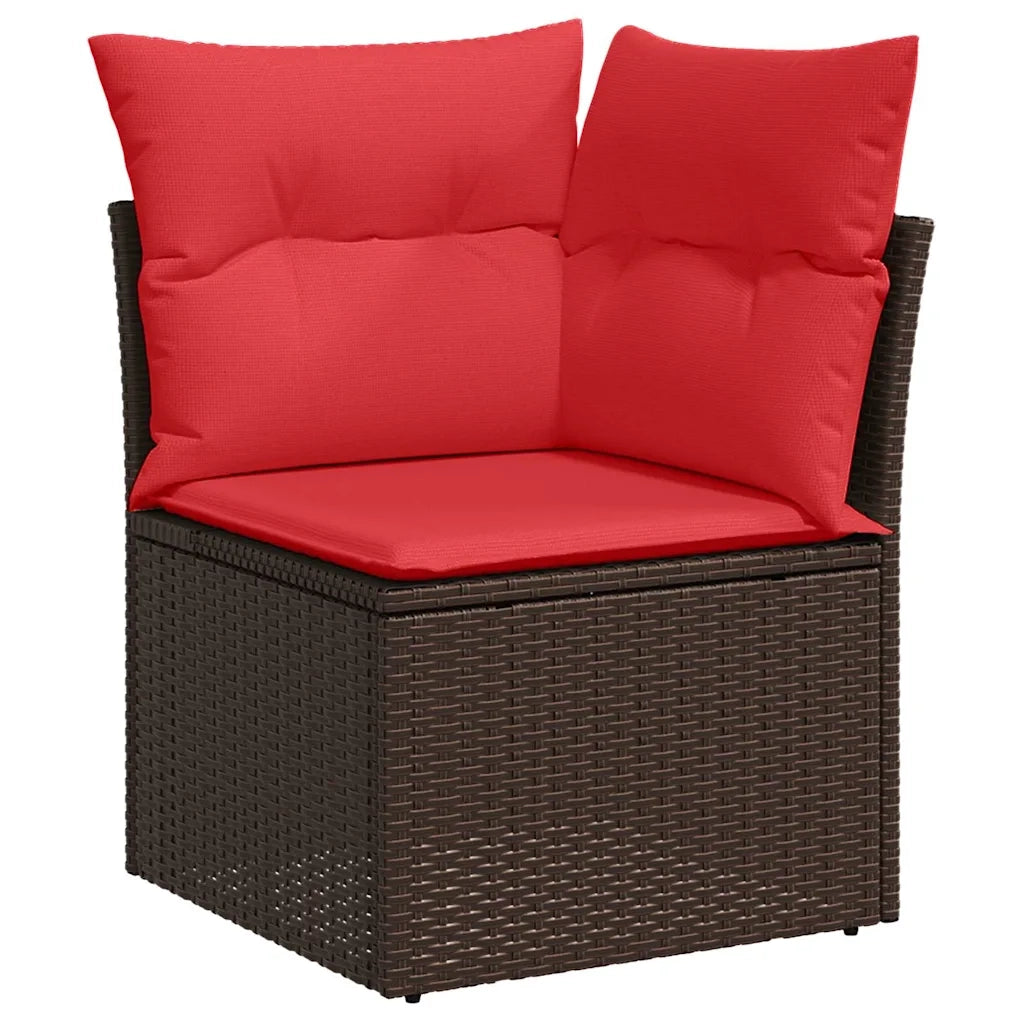 Set di divani 7 pcs Marrone polyrattan 3346414