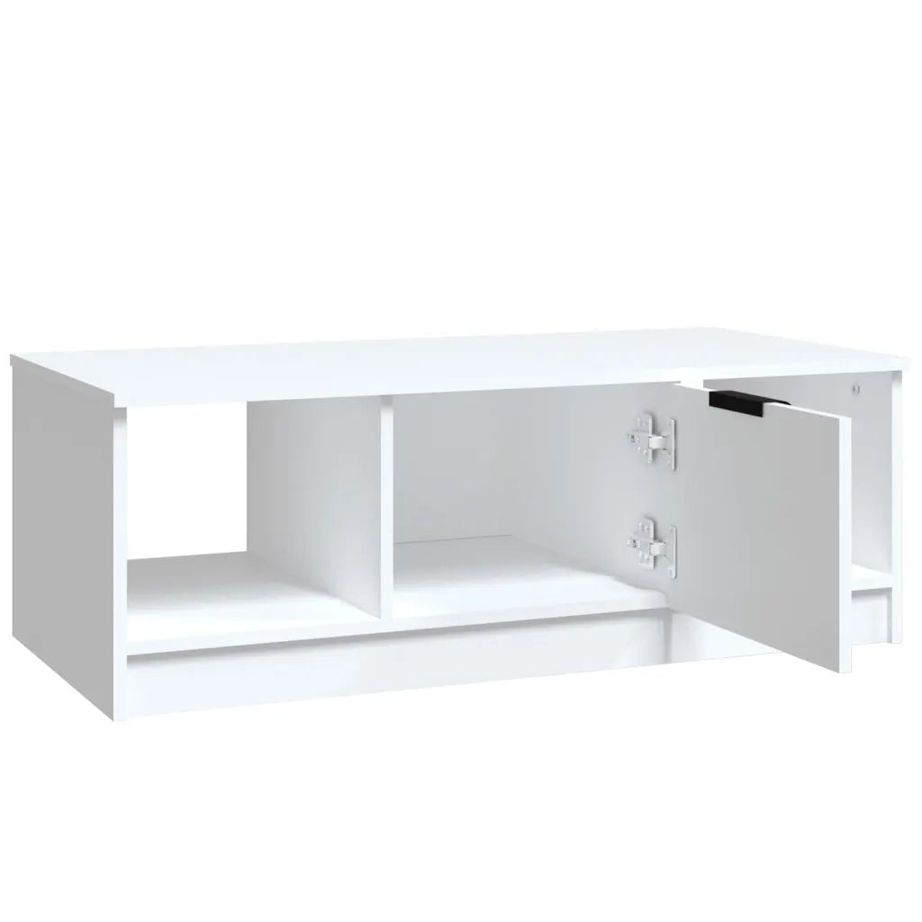 Tavolino da salotto | Tavolino da caff¨¨ | Tavolino da Soggiorno Bianco 102x50x36 cm in Legno Multistrato