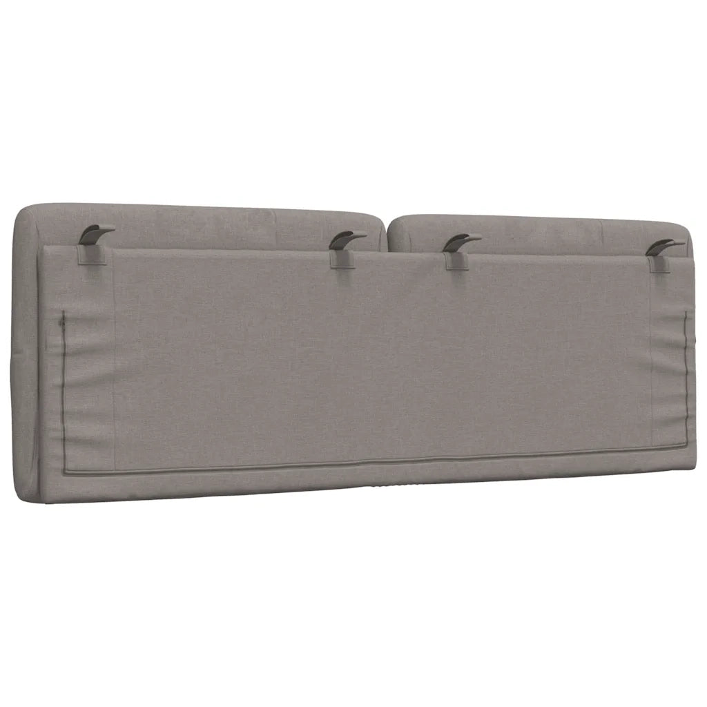 Coussin de tête de lit taupe 120 cm tissu