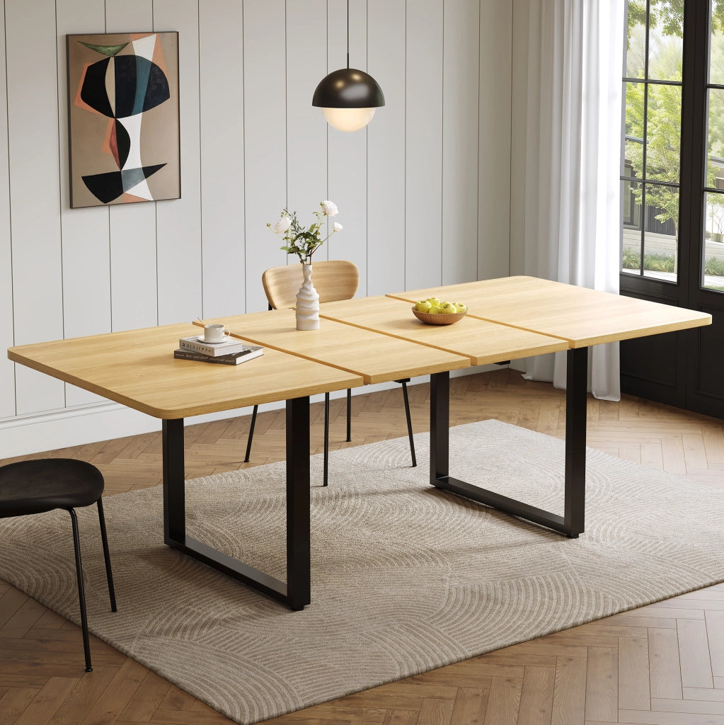 Tavolo da pranzo allungabile in MDF rovere 140-220 cm