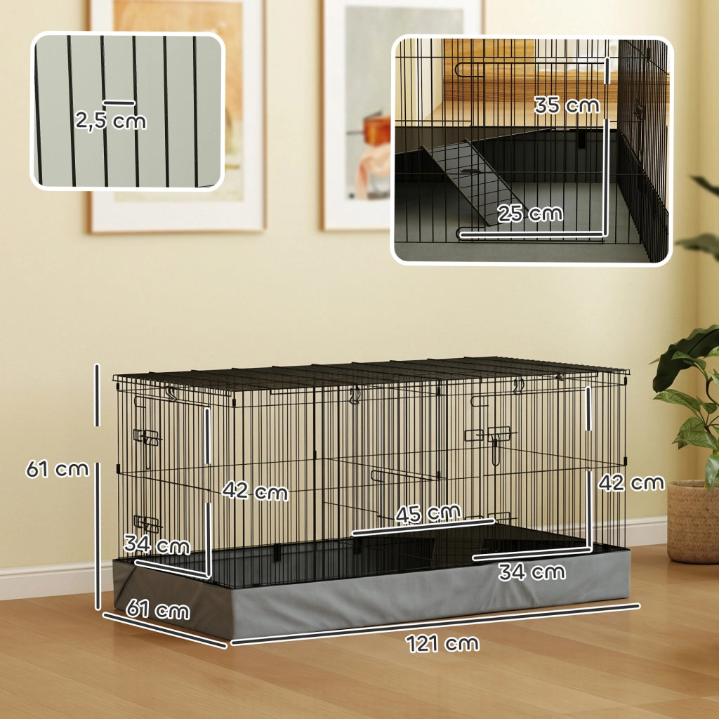 Gabbia per Criceti 2 in 1 ¨C Zephmum ¨C Nero