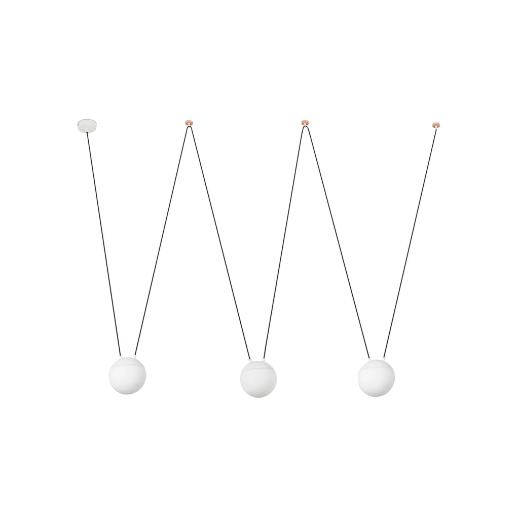 Faro Barcelona 28375-3L - MINE GLASS SPACE 3L Sospensione bianca