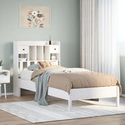Letto con Libreria senza Materasso-Struttura Letto con contenitore 75x190 cm in Legno Pino 330946
