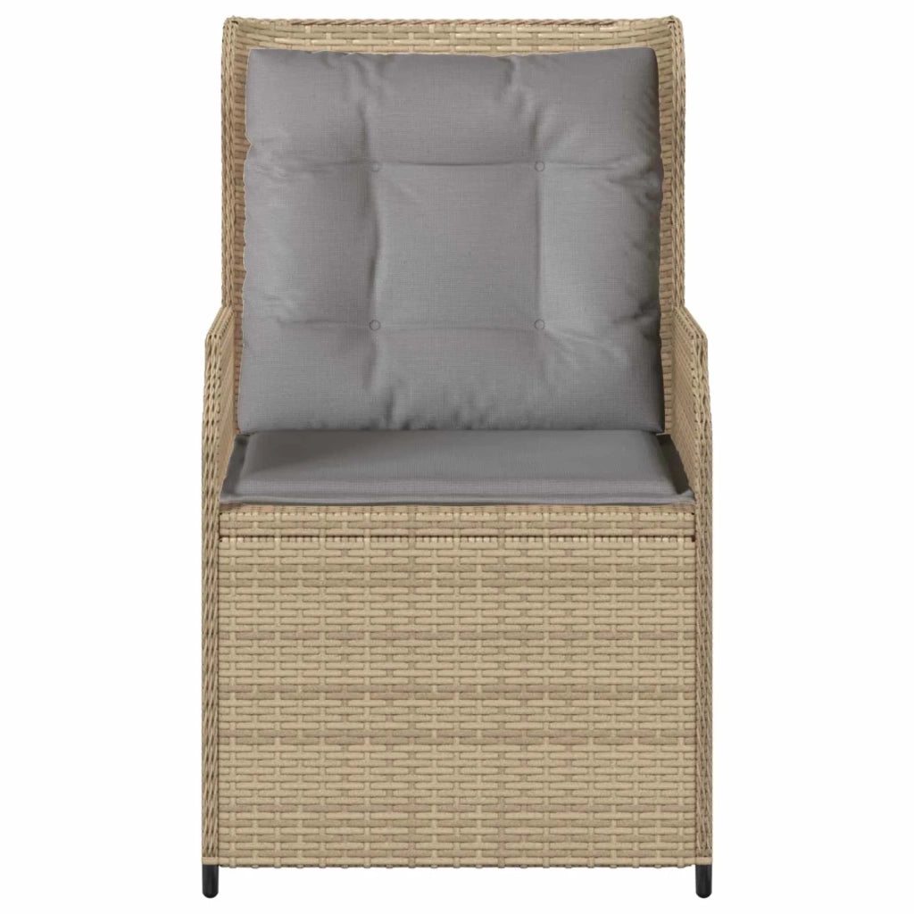 Panchina da giardino 2 pz Beige polyrattan 3394488