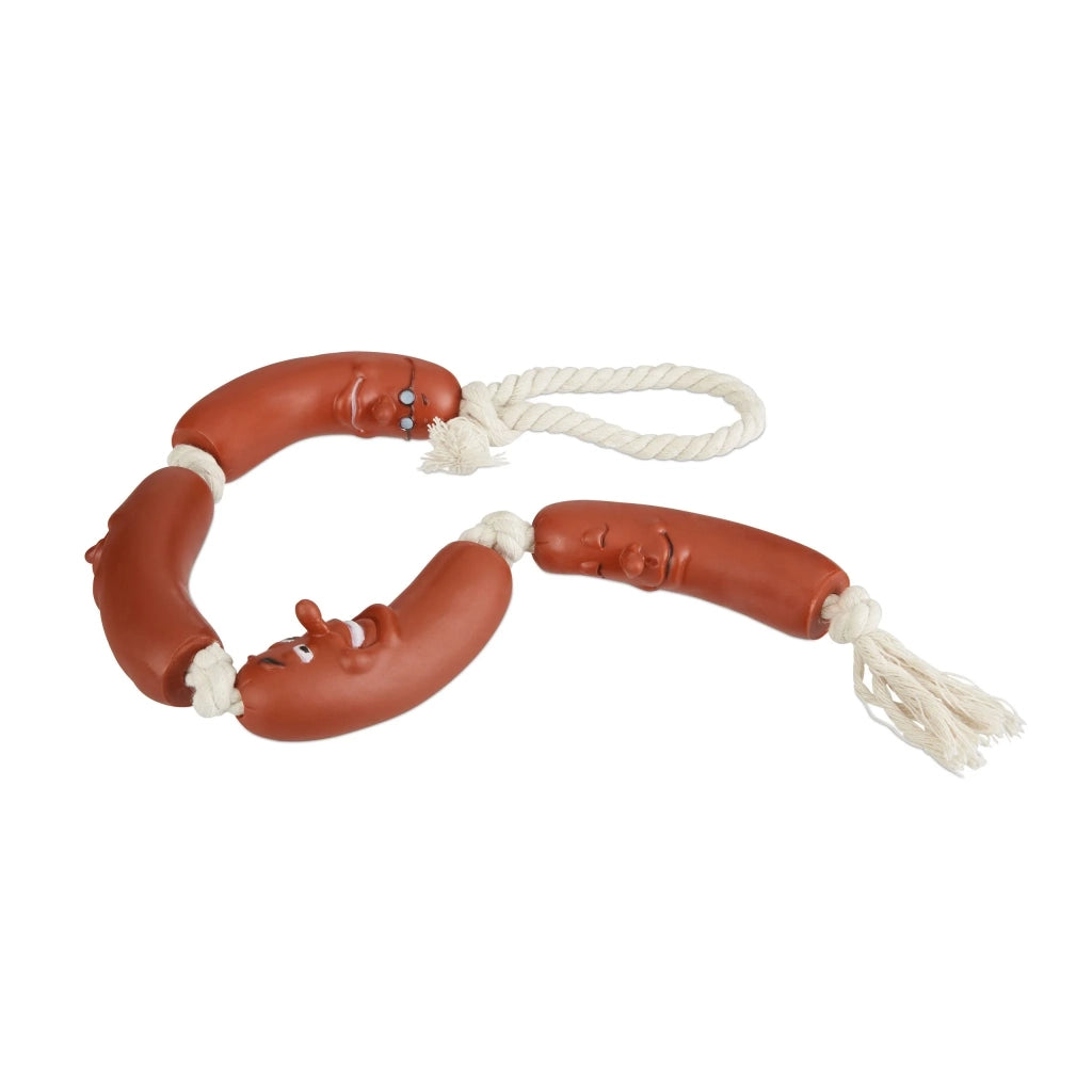 Divertente gioco da mordere per cani 64 x 3 cm ideale per masticazione silenziosa in poliestere rosso 13_0003994