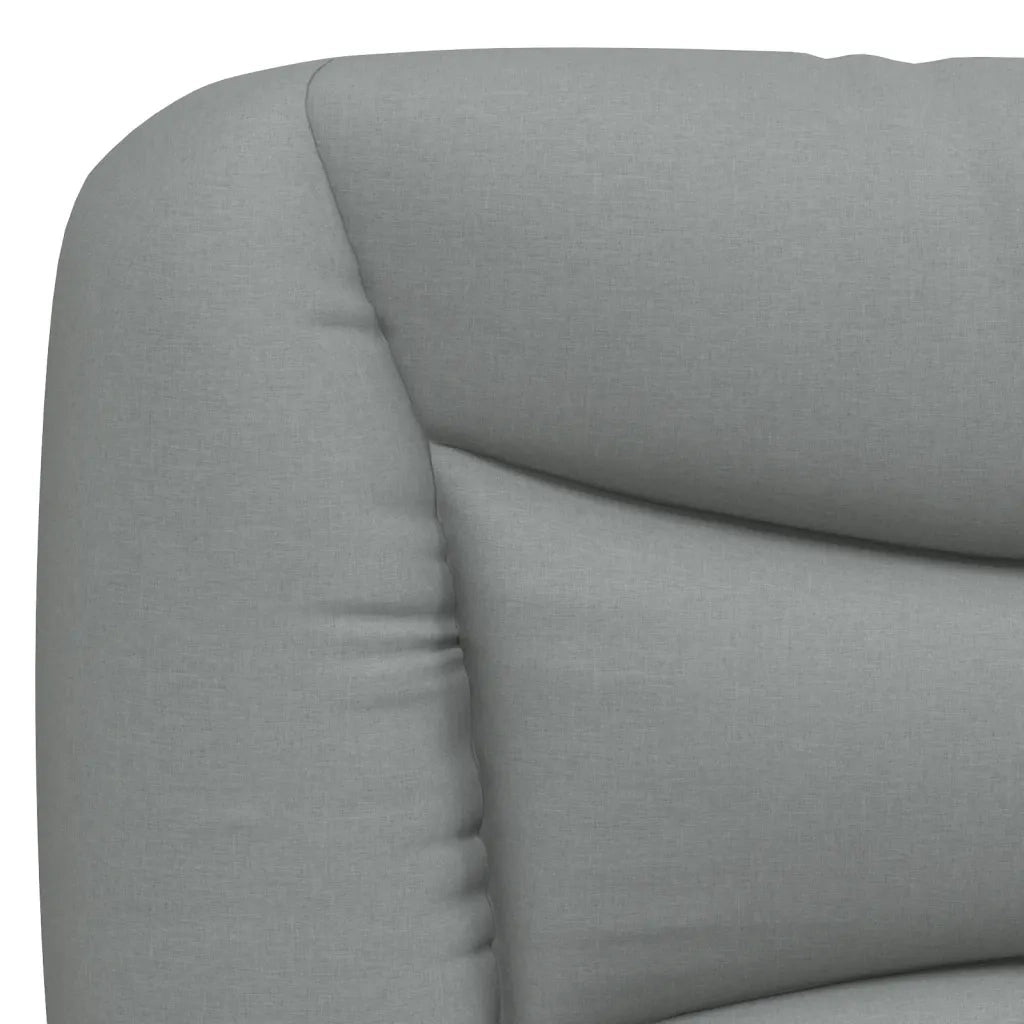Coussin de tête de lit Hvar gris clair 90 cm tissu