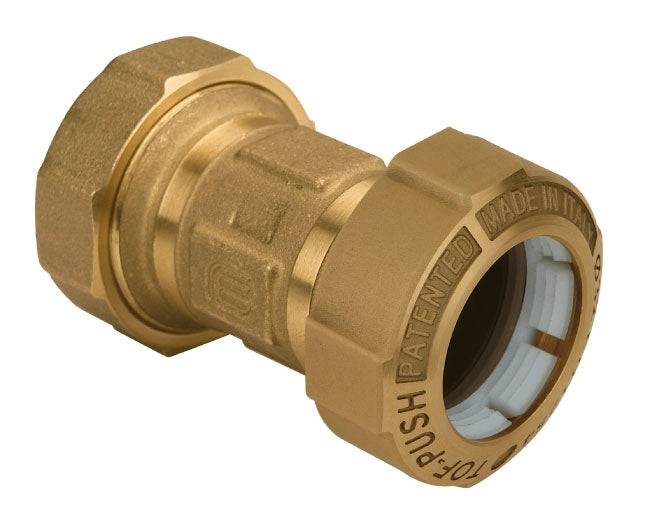 RACCORDO DRITTO IN OTTONE DOPPIO TOF-PUSH ø20   EFFEBI S.P.A.