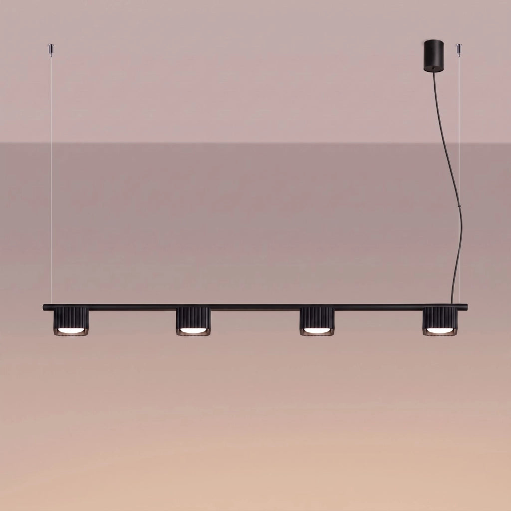 Lampadario RIFF 4 nero Gx53