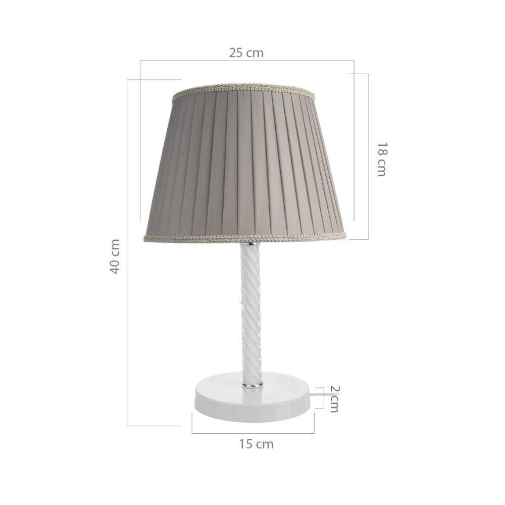 Lampada da tavolo Piray  vetro bianco