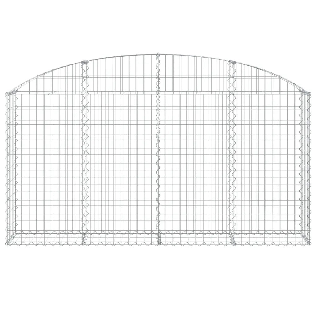 Cesto Gabbione ad Arco 200x30x100/120 cm Ferro Zincato