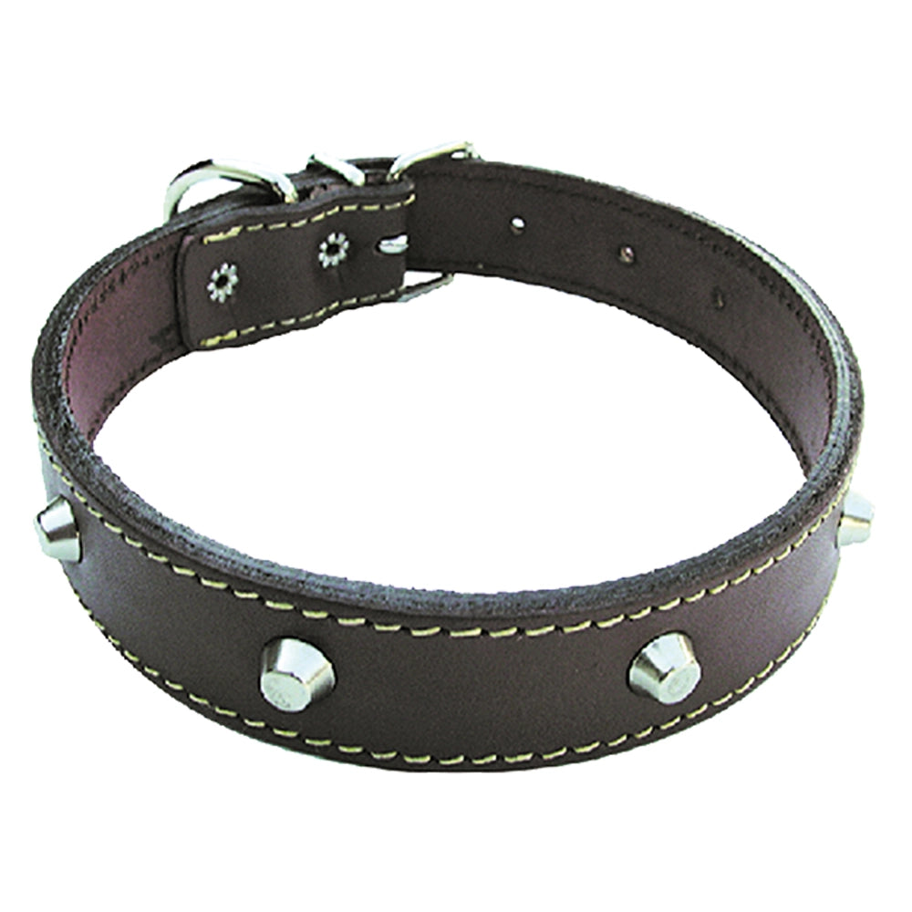 Collare per Cane Larg. Lung. 6 Pezzi in Cuoio 30 mm 55 cm