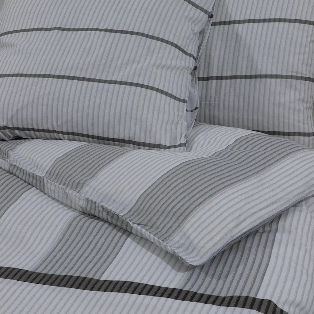 Set Copripiumino Grigio 220x240 cm in Cotone CFW5329431