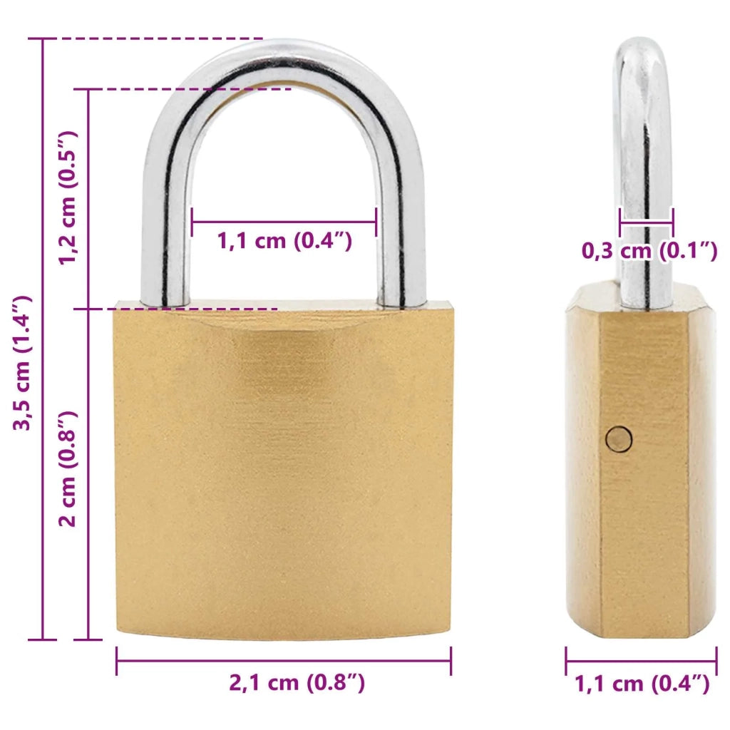 U Lock con Chiavi 2 pcs Ottone Ferro 42021894