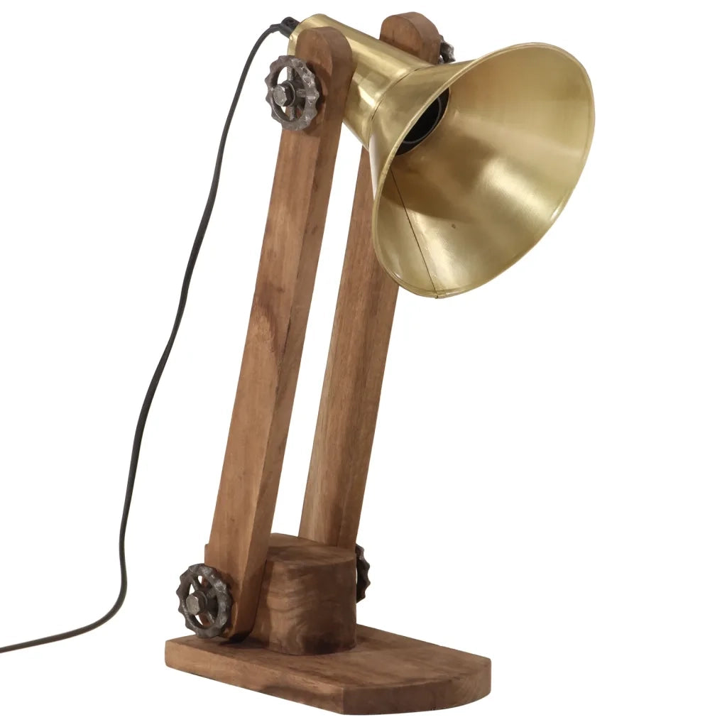 Lampada da scrivania in stile industriale moderno uso decorativo 23 x 13 x 52 cm in ferro ottone antico 02_0047521