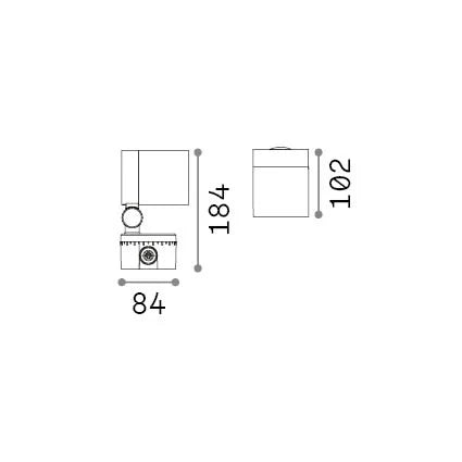 Plafoniera O-ZONE LED 13W Luce Calda 3000K Nero Metallo Ideal Lux