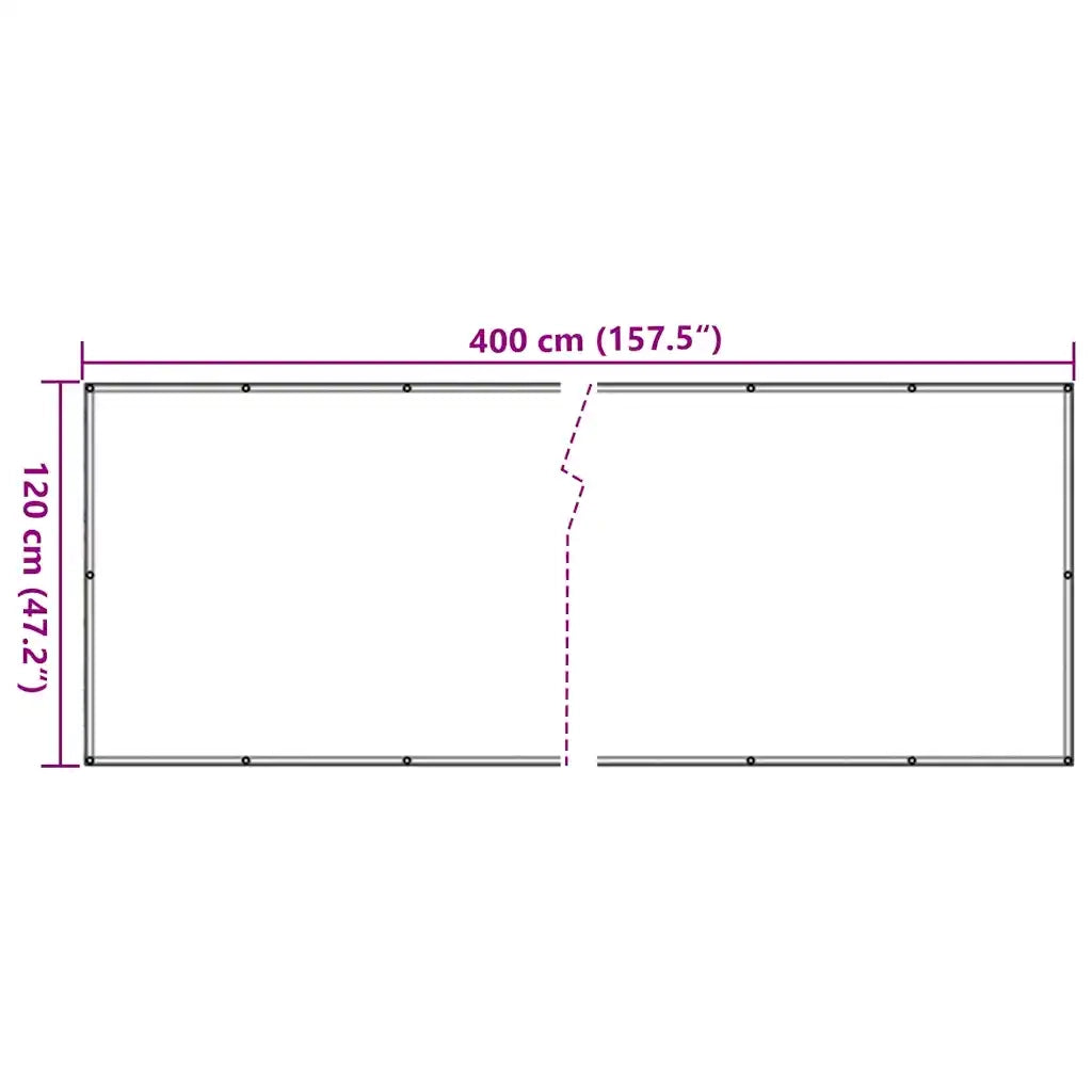 Schermo da balcone | Paravento da Balcone Antracite 400x120 cm in PVC