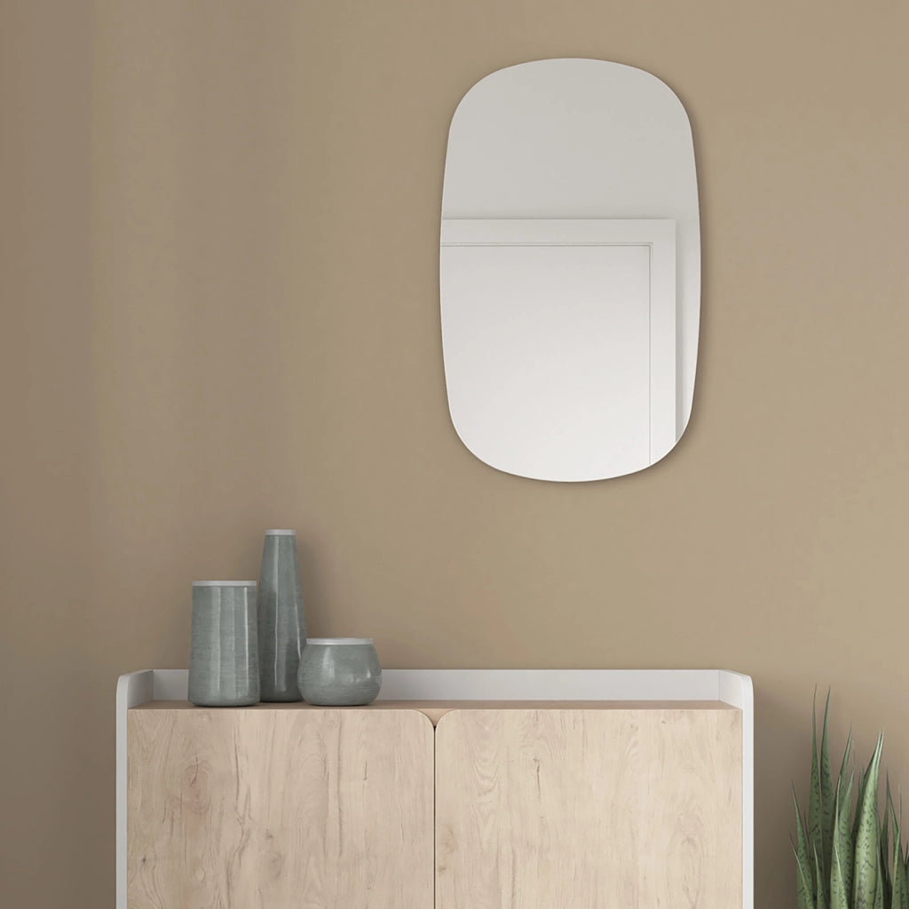 Specchio ovale Herdasa agglomerato verde 65x40x2