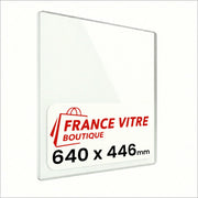 640 x 446 x 4 mm - Vetro per stufa a legna - vetro camino di ricambio - vetro per caminetto resistente al fuoco - France Vitre