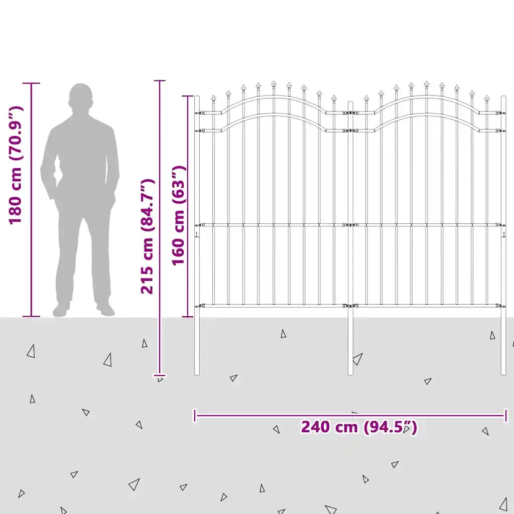 Recinzione per Giardino Woerden Bianco 240 x 215 cm 42003972