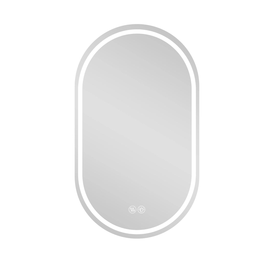 Specchio da bagno LED 60x90 cm con antiappannamento; luce regolabile e 3 tonalità