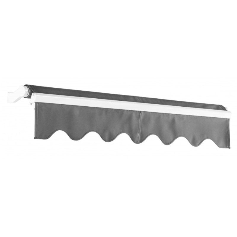 Tenda da Sole a Bracci Estensibili su Barra Quadra Tempotest Para', col. Blu 10, Largh. 3,9m x Sporgenza 2.10m con Arganello Destro
