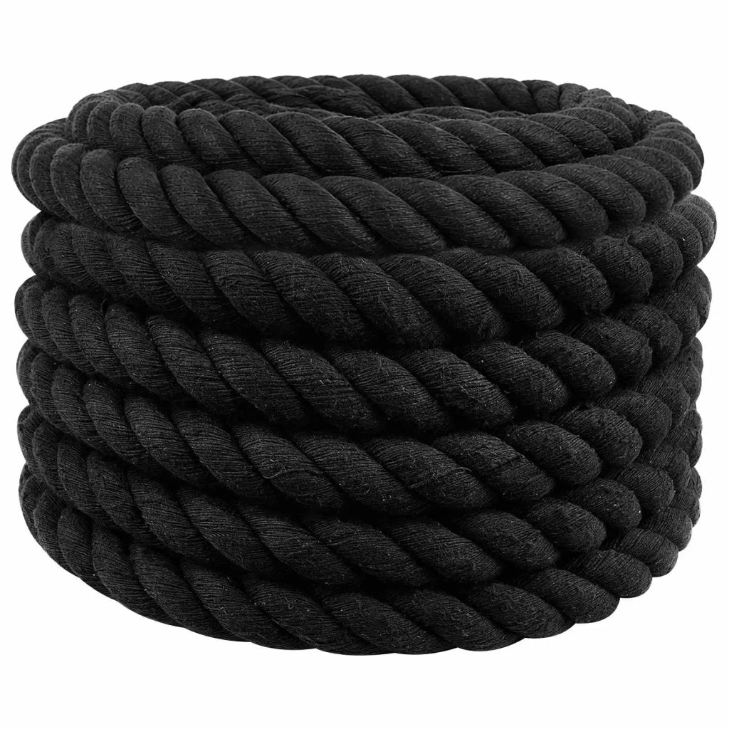 Corda di Cotone 30 mm 50 m Nero 100% Cotone 42011831