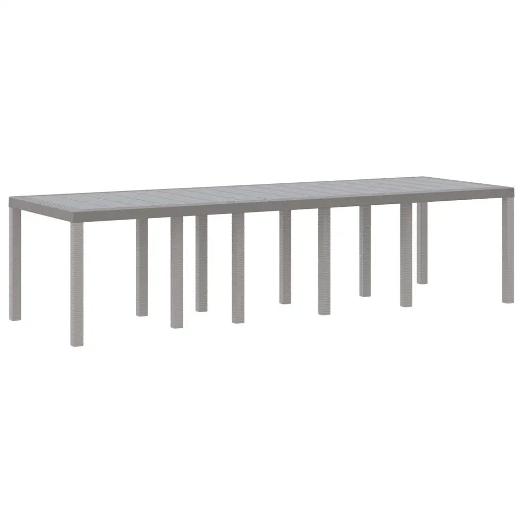 Set da Pranzo per Giardino con cuscino 13 pcs Grigio chiaro