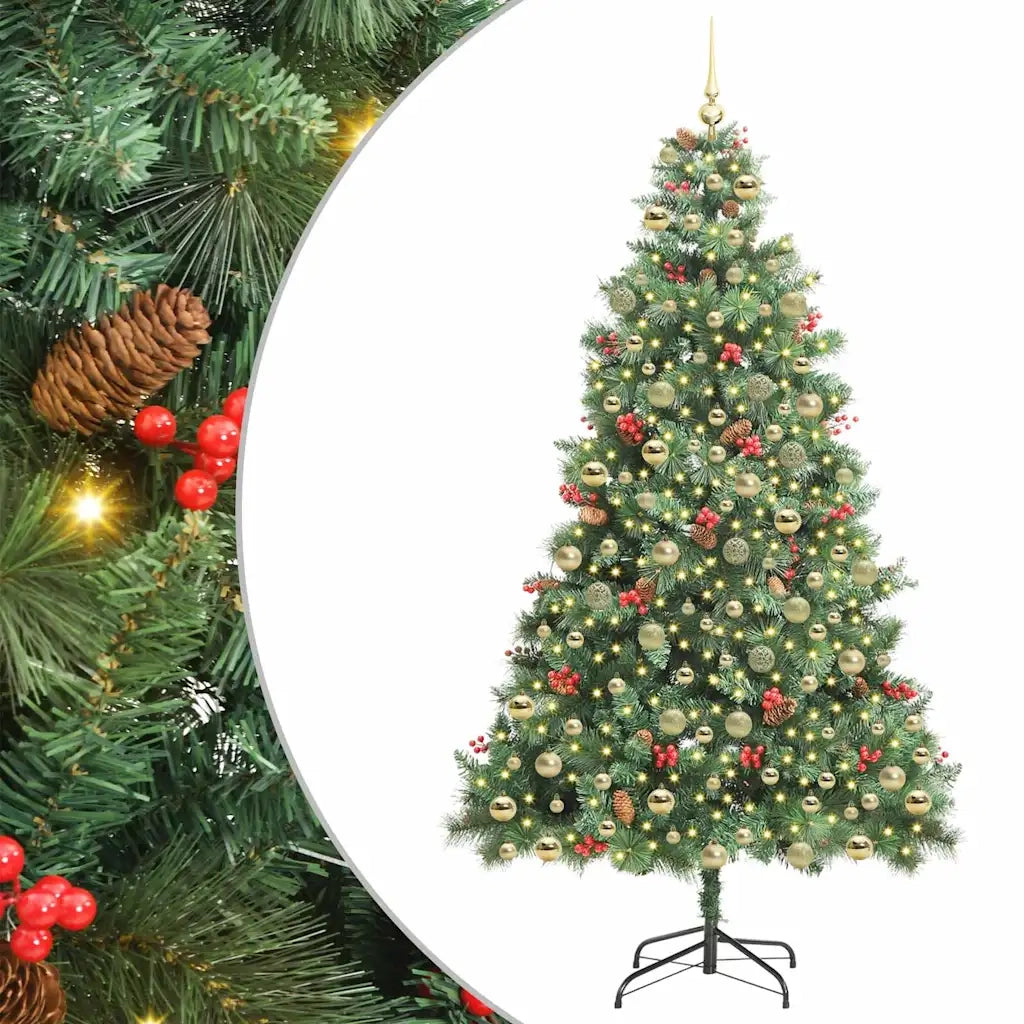Albero di Natale artificiale 300 LED Bianco caldo PVC e Metallo 3395147