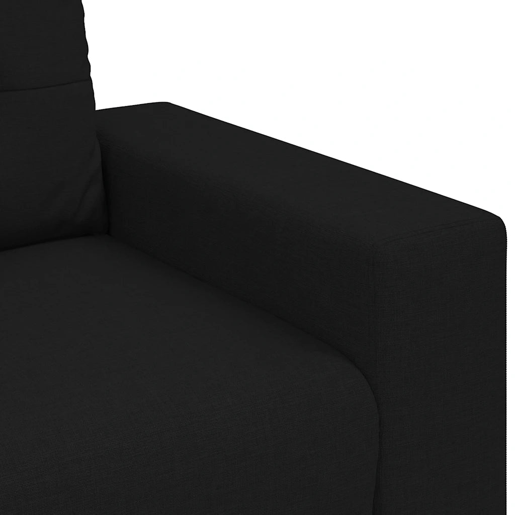 Set divano a 2 pz con Cuscini in Tessuto Nero 3324712